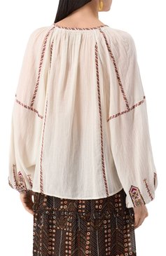 Хлопковая блузка ISABEL MARANT ETOILE, арт. HT0557FA/C1J11E, фото 4