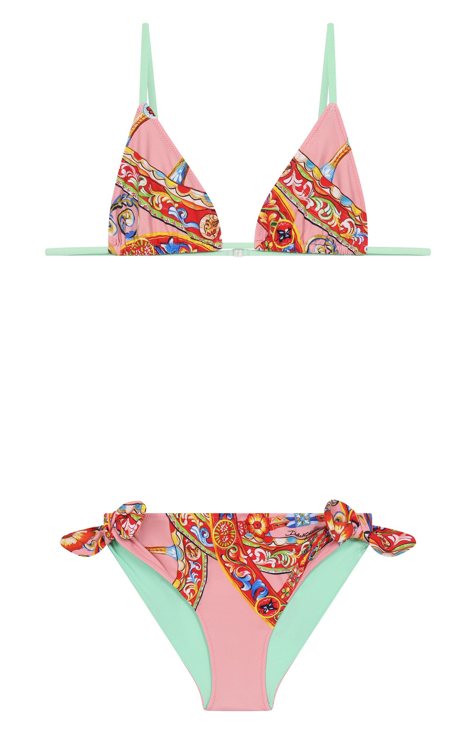 Раздельный купальник DOLCE & GABBANA светло-розового цвета по цене 29650 руб., арт. L5J884/0N0IB_001, фото 1 Раздельный купальник DOLCE & GABBANA, арт. L5J884/0N0IB_001, фото 1