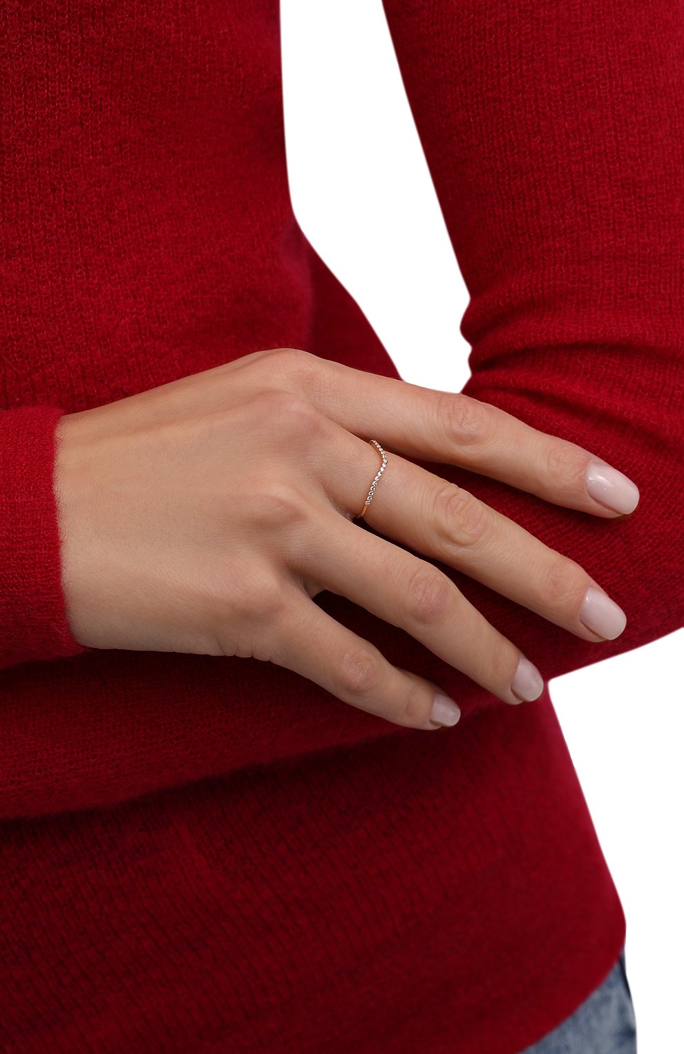 Кольцо-волна с паве MOONKA, арт. tr-wr-g, фото 2