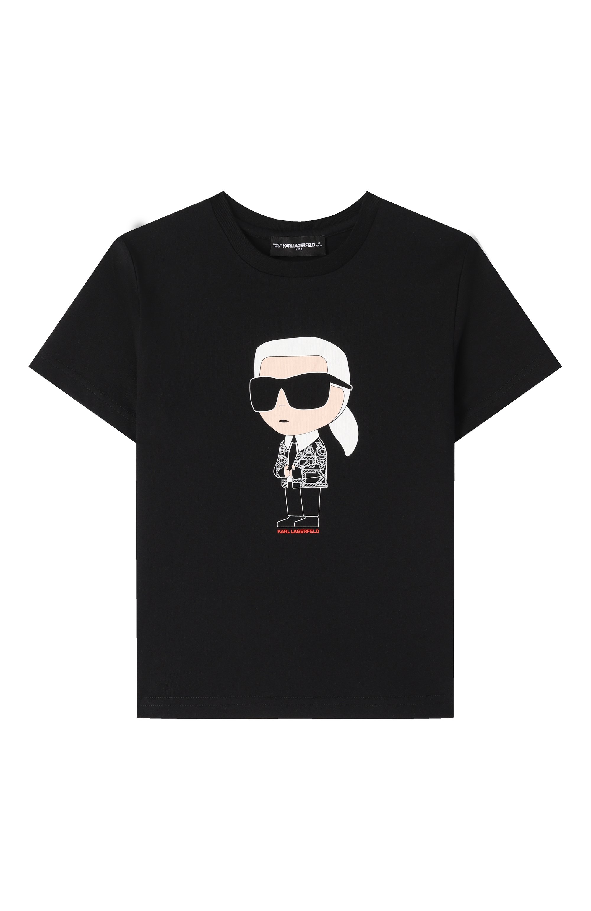 Хлопковая футболка KARL LAGERFELD KIDS, арт. Z30438, фото 1
