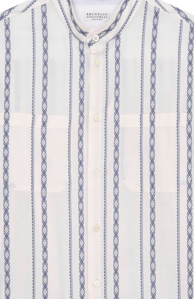 Хлопковая рубашка BRUNELLO CUCINELLI, арт. BA687C330A, фото 3