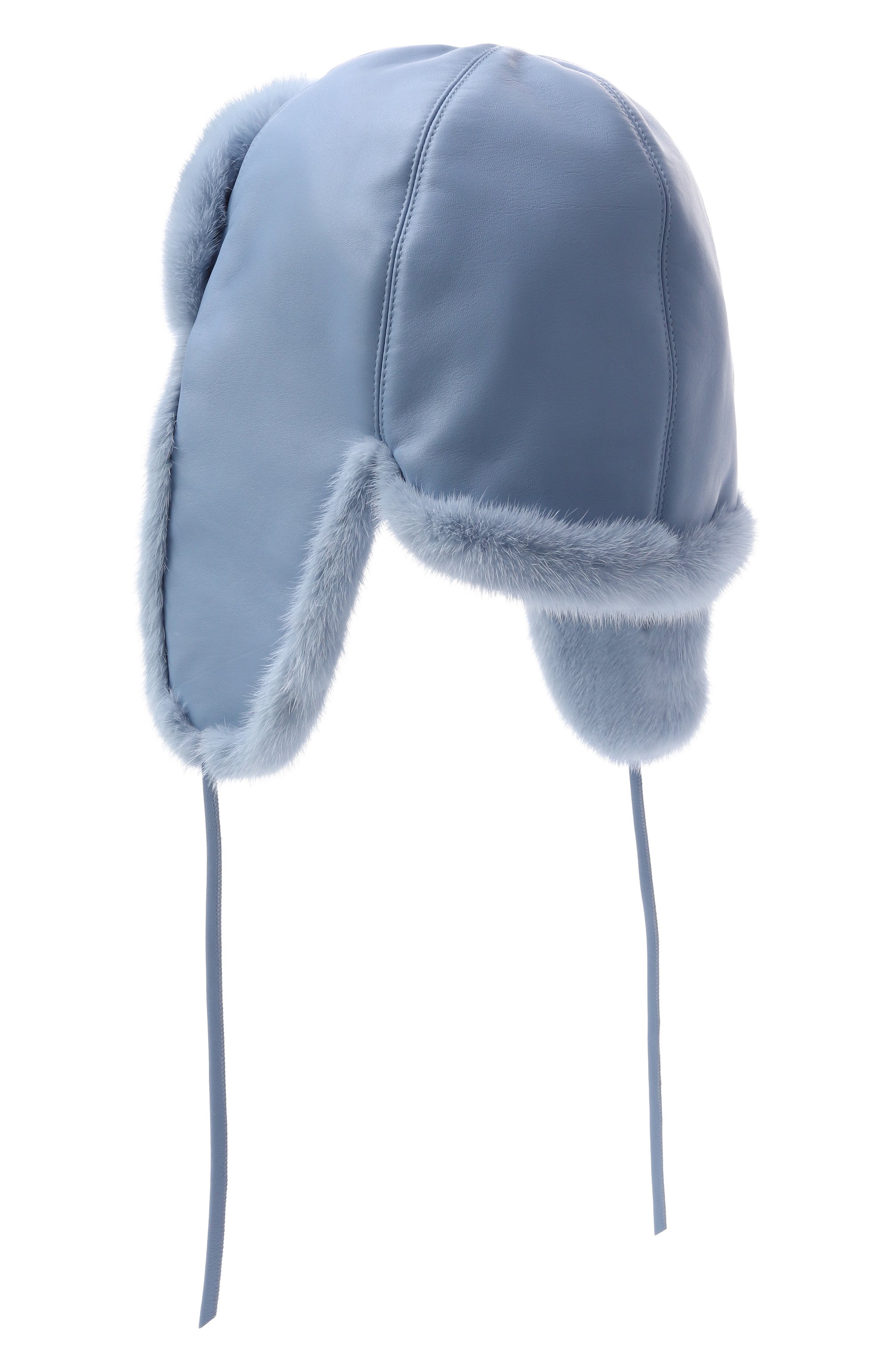 Кожаная шапка-ушанка с отделкой из норки FURLAND, арт. 0242502110174600000, фото 2