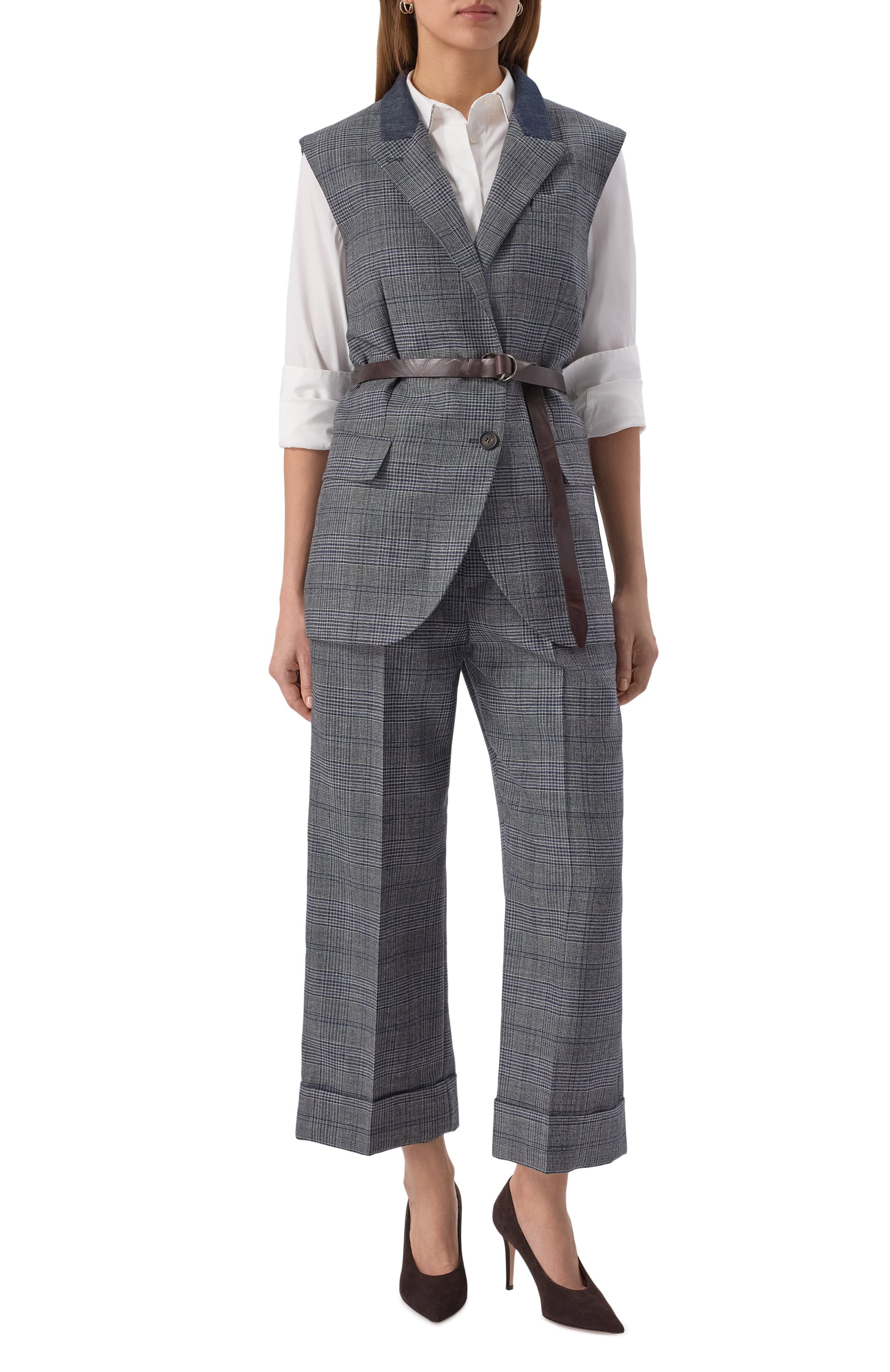 Шерстяные брюки BRUNELLO CUCINELLI, арт. MP522P9017, фото 2