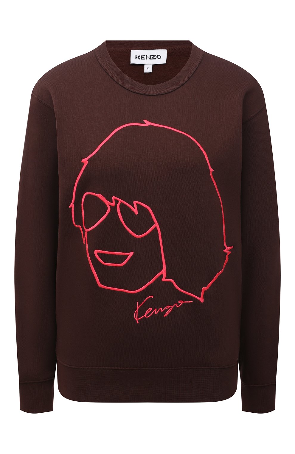 Хлопковый свитшот KENZO коричневого цвета по цене 26650 руб., арт. FB62SW8354ML, фото 1 Хлопковый свитшот KENZO, арт. FB62SW8354ML, фото 1