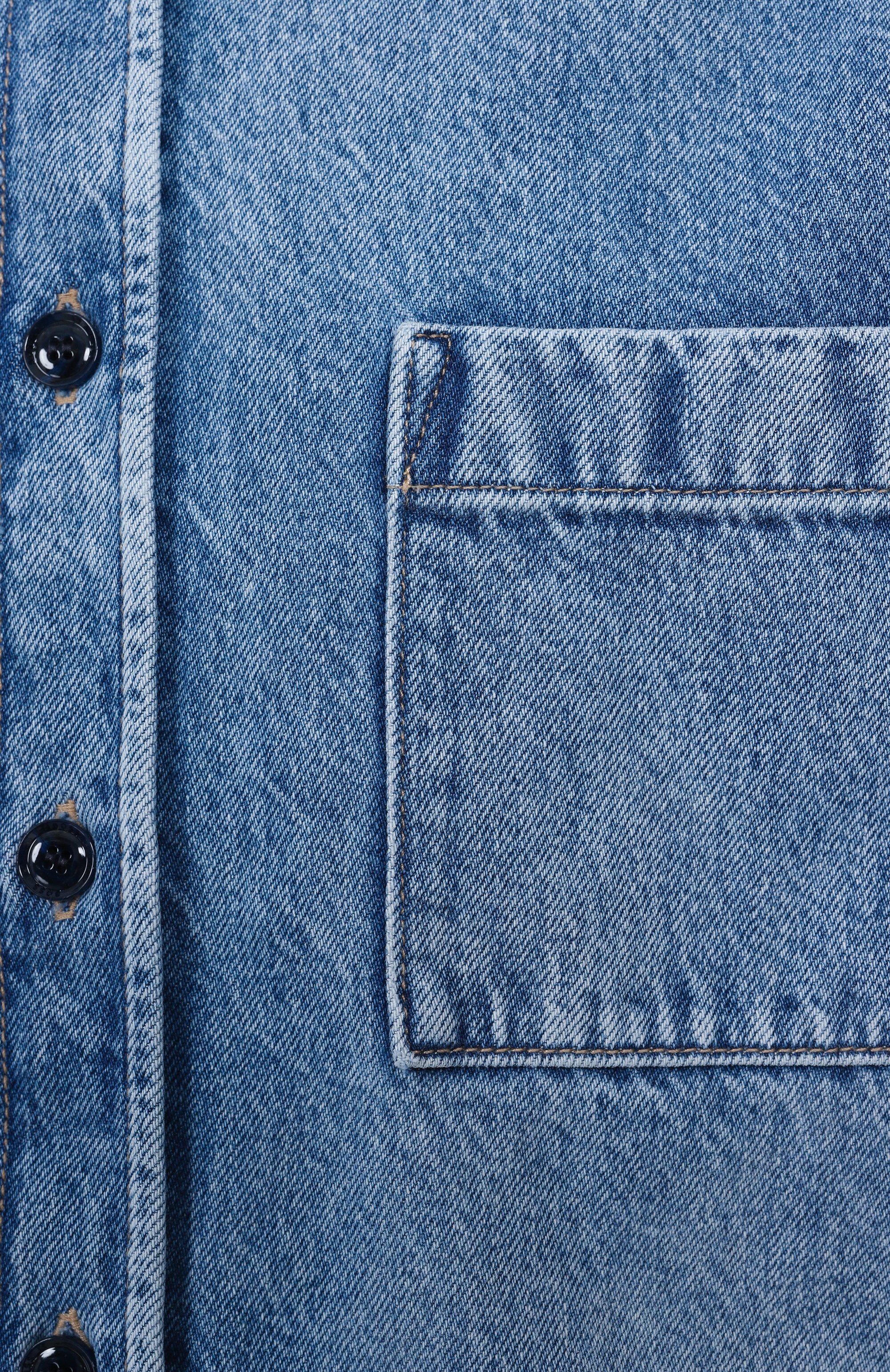 Джинсовая рубашка BOSS голубого цвета по цене 26950 руб., арт. 50534214, фото 6 Джинсовая рубашка BOSS, арт. 50534214, фото 6