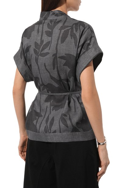 Льняной жакет-кимоно BRUNELLO CUCINELLI, арт. MB650B1344, фото 4