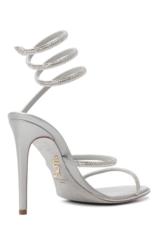 Текстильные босоножки Cleo 105 Rene Caovilla C12538-105/R001 Серебряный  C12538-105/R001 Фото 5