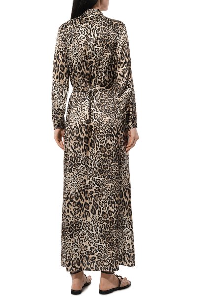 Платье из хлопка и шелка FREEAGE леопардового цвета по цене 104060 руб., арт. WS24.DR086M.6001.9012, фото 4 Платье из хлопка и шелка FREEAGE, арт. WS24.DR086M.6001.9012, фото 4