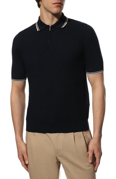 Поло из хлопка и шелка ZILLI, арт. MBX-PZ002-DIAM1/MC01, фото 3