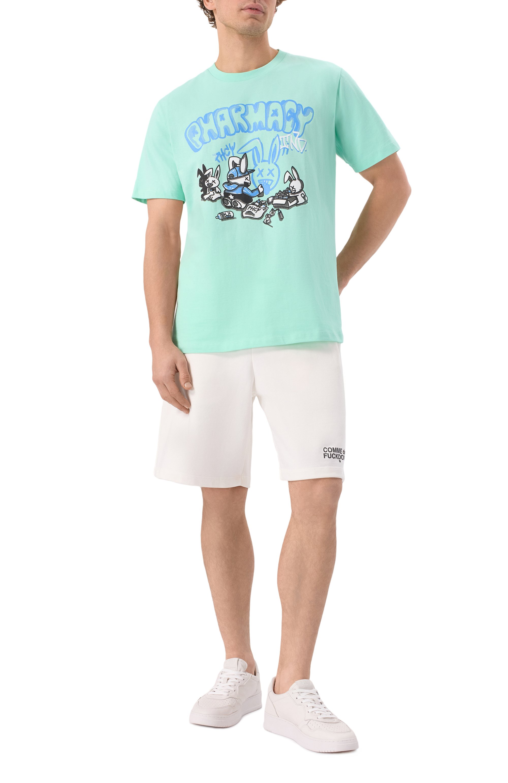 Хлопковые шорты COMME DES FUCKDOWN, арт. CFABM01505, фото 2