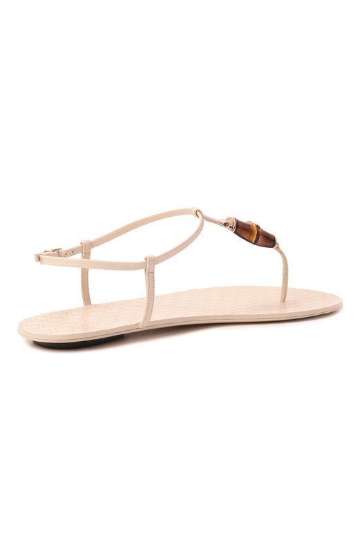 Кожаные сандалии Gucci 820904/C9D00 Кремовый  820904/C9D00 Фото 5