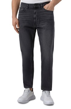 Мужские джинсы tapered fit HUGO черного цвета, арт. 50533606 | Фото 3 (Материал внешний: Хлопок, Деним; Длина (брюки, джинсы): Стандартные; Силуэт М (брюки): Прямые; Кросс-КТ: Деним; Детали: Делаве; Стили: Кэжуэл, Повседневный; Автоматизация ТО: Проставлено; Автоматизация состава: Проставлено)