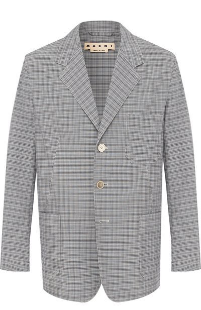 Хлопковый пиджак на трех пуговицах MARNI, арт. GUMUWBN049/48646, фото 1