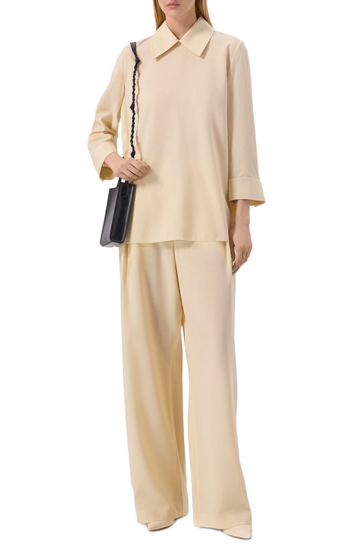 Шерстяные брюки Jil Sander J02KA0383/J40171 Жёлтый  J02KA0383/J40171 Фото 2