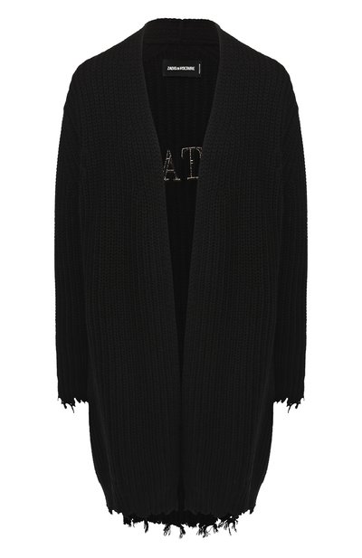 Женский кардиган из смеси хлопка и шерсти ZADIG AND VOLTAIRE, арт. SHMN2408F