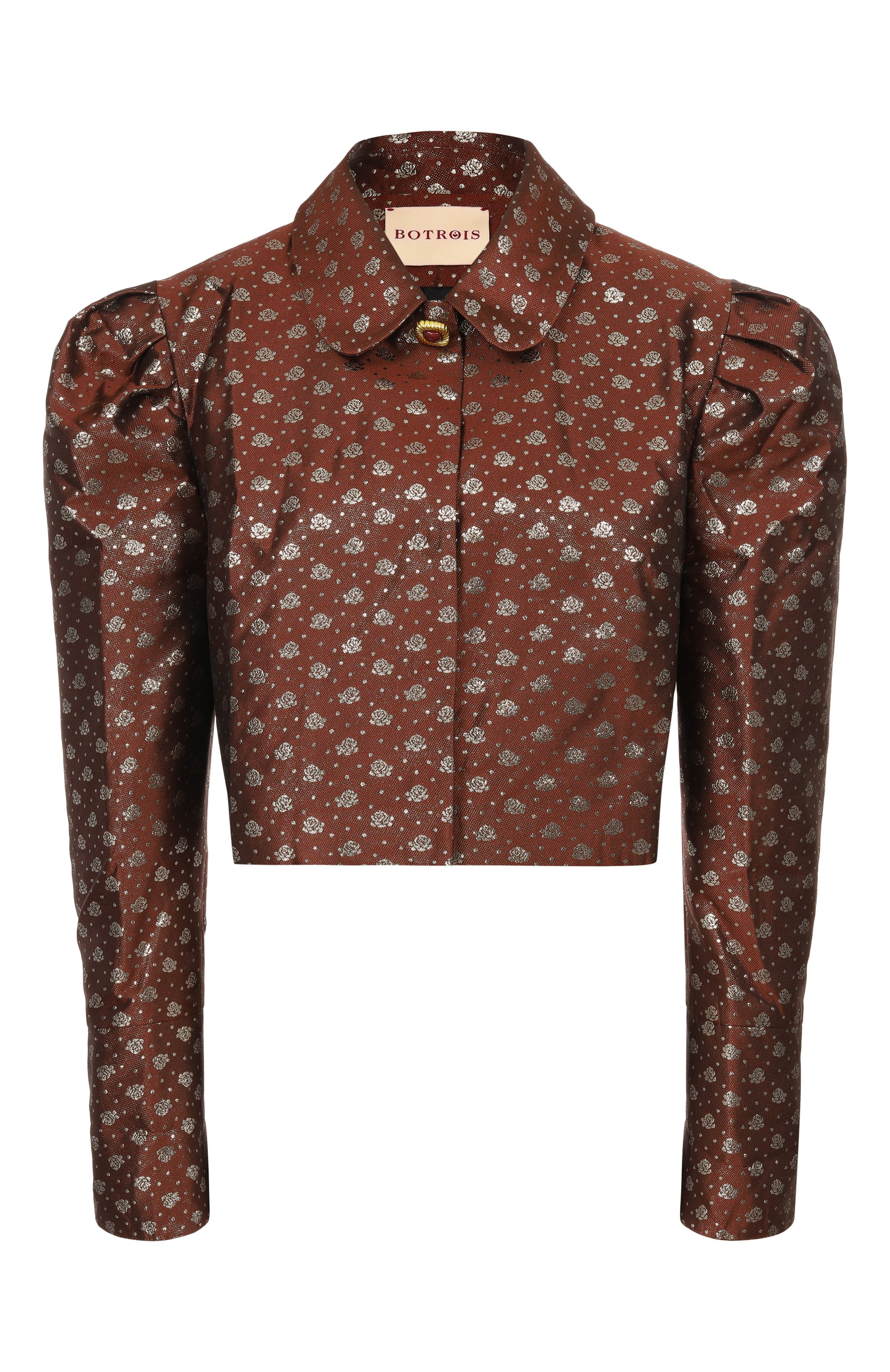 Жакет из вискозы BOTROIS коричневого цвета по цене 37900 руб., арт. SKU4663306, фото 1 Жакет из вискозы BOTROIS, арт. SKU4663306, фото 1
