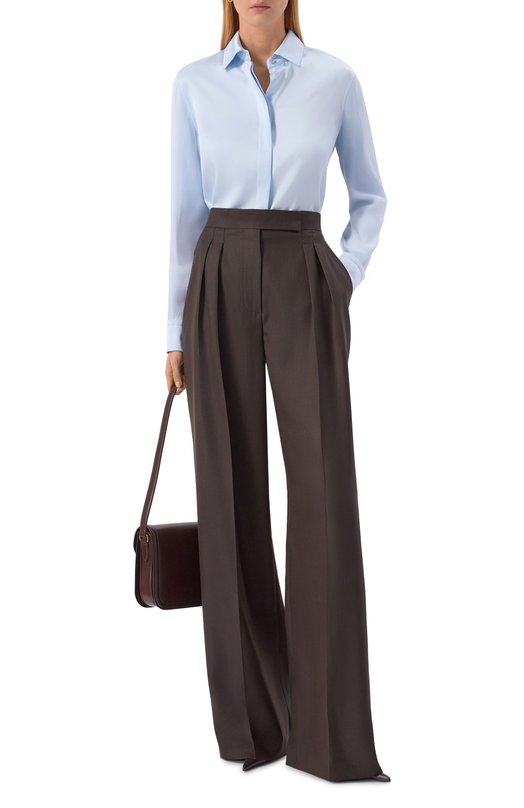 Атласная блузка MVST M25.1PW.B004 Голубой  M25.1PW.B004 Фото 2