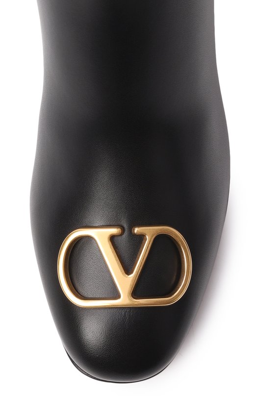 Кожаные сапоги VLogo Signature Valentino 7W2S0ML1/DSH Чёрный  7W2S0ML1/DSH Фото 6