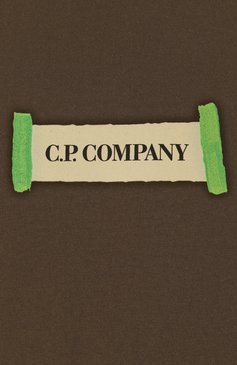 Мужская хлопковая футболка C.P. COMPANY хаки цвета, арт. 18CMTS148A006586W | Фото 6 (Длина (для т�опов): Стандартные; Рукава: Короткие; Материал внешний: Хлопок; Драгоценные камни: Проставлено; Материал сплава: Проставлено; Принт: С принтом; Стили: Спорт-шик; Мужское Кросс-КТ: Футболка-одежда; Кросс-КТ: Джерси)
