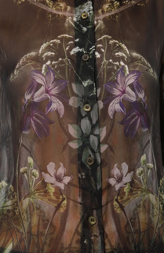 

Шелковая рубашка Alberta Ferretti, Серый