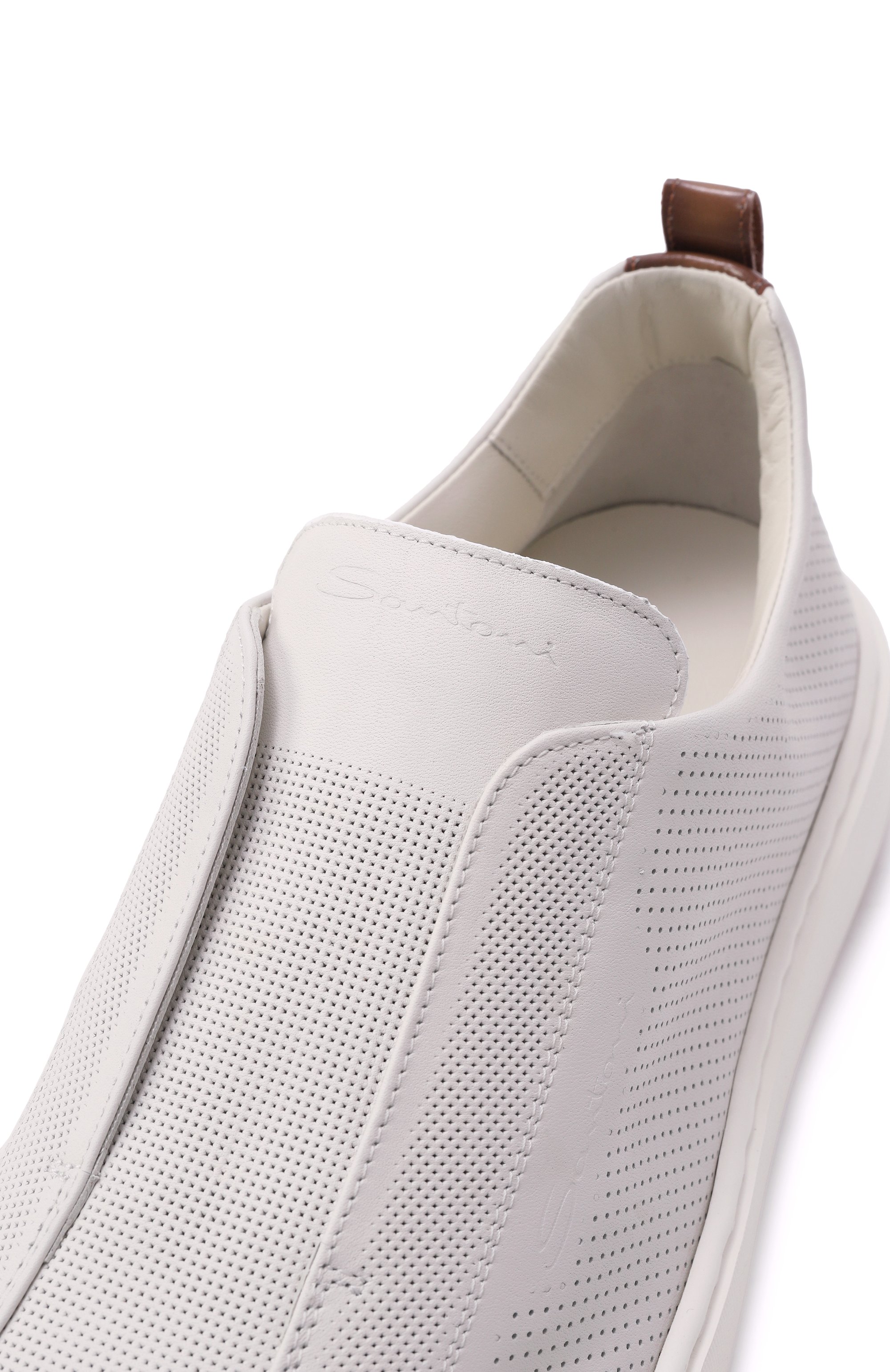 Кожаные кеды cleanic SANTONI, арт. MBCG22006BARTGLB, фото 7