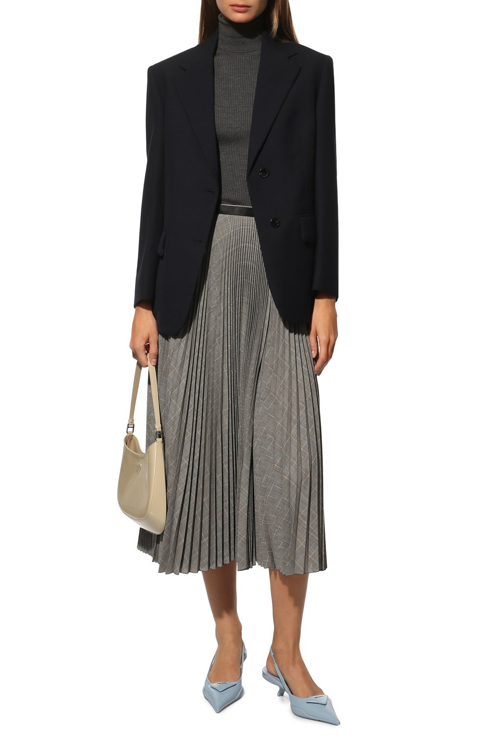 Плиссированная юбка PRADA, арт. P175RH-1WJR-F0170-202, фото 2