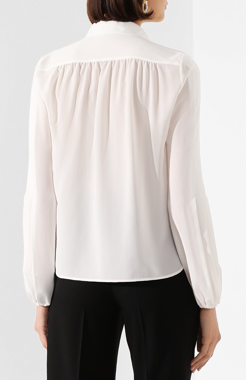 Шелковая рубашка SAINT LAURENT, арт. 622778/Y100W, фото 4