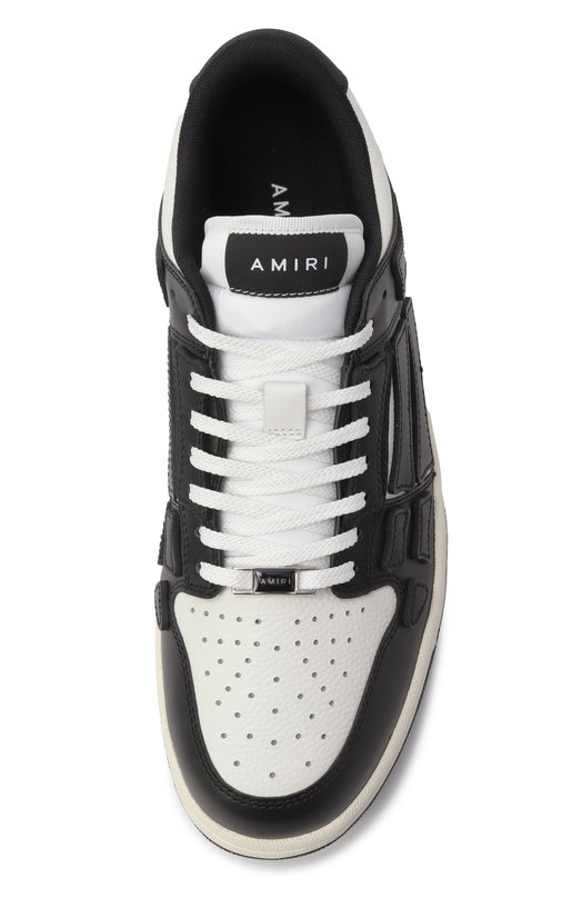 Кожаные кеды  Skel-Top Amiri AMF0SR1047 Чёрно-белый  AMF0SR1047 Фото 6