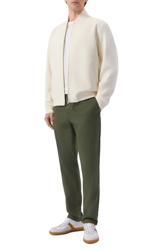 Брюки изо льна и хлопка Bogner 18417335 Зелёный  18417335 Фото 2