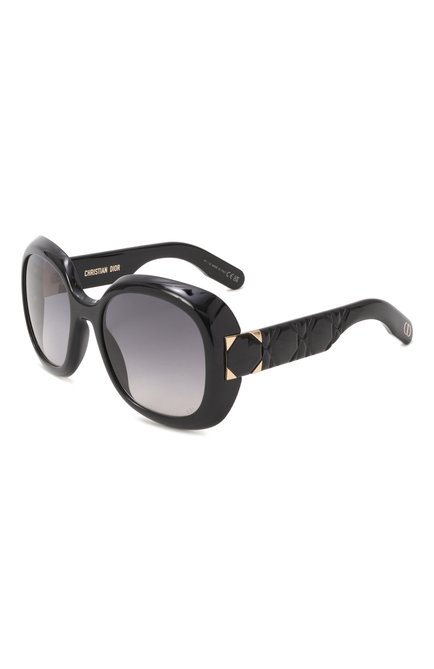 Женские солнцезащитные очки DIOR EYEWEAR черного цвета, арт. LADY 95.22 R2I 10A1 | Фото 1 (Тип очков: С/з; Нос: Не проставлено; Региональные ограничения белый список (Axapta Mercury): Не проставлено; Материал: Пластик; Очки форма: Круглые; Оптика Гендер: оптика-женское)