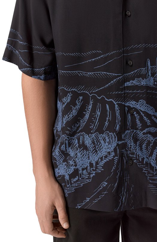 Рубашка из вискозы HUGO 50555785 Чёрный  50555785 Фото 5