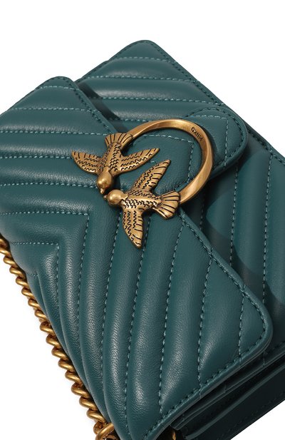 Сумка love one mini PINKO бирюзового цвета по цене 28900 руб., арт. 100074/A0GK, фото 3 Сумка love one mini PINKO, арт. 100074/A0GK, фото 3