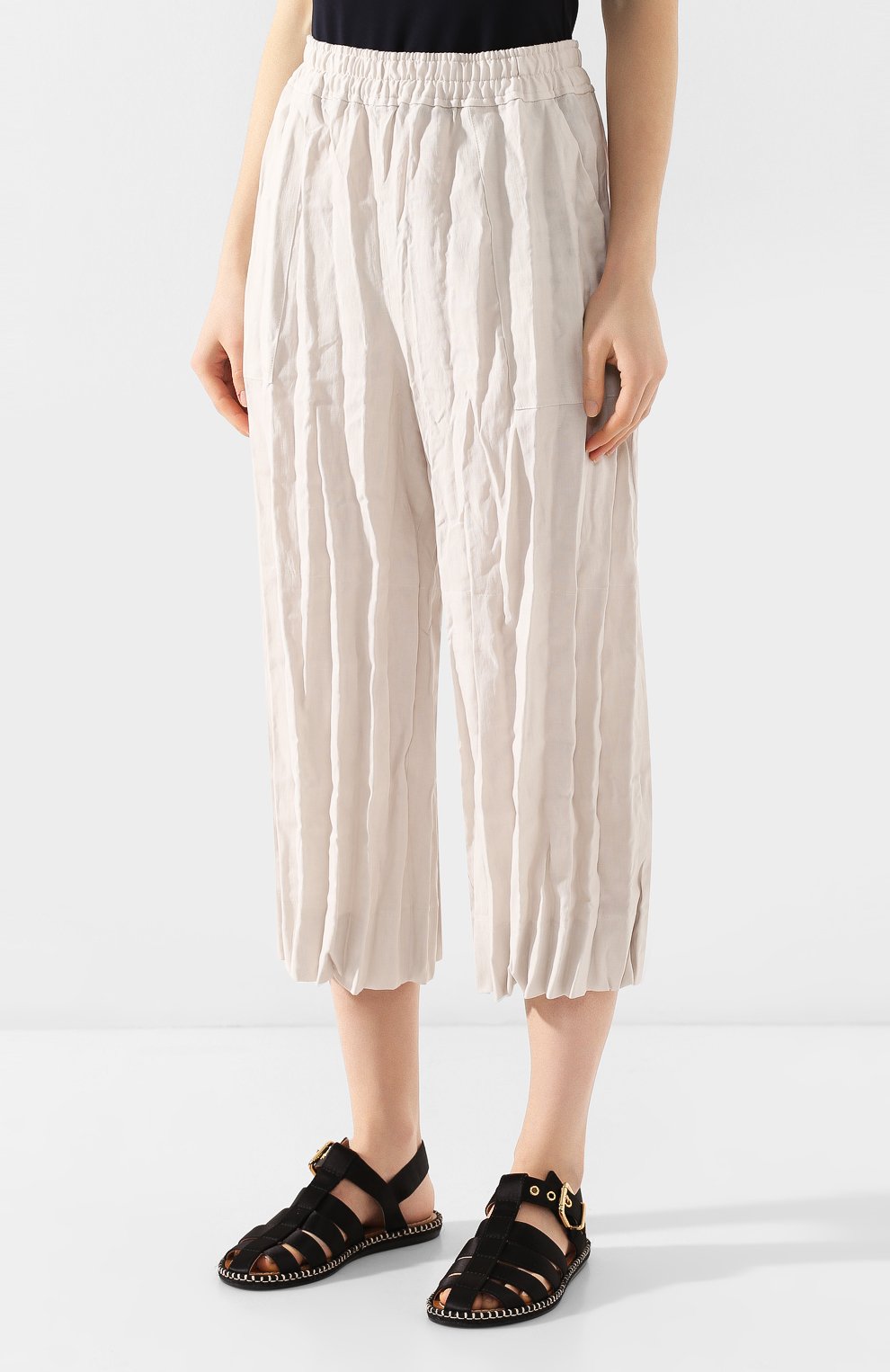 Льняные брюки ACNE STUDIOS бежевого цвета по цене 47350 руб., арт. AK0222/W, фото 3 Льняные брюки ACNE STUDIOS, арт. AK0222/W, фото 3