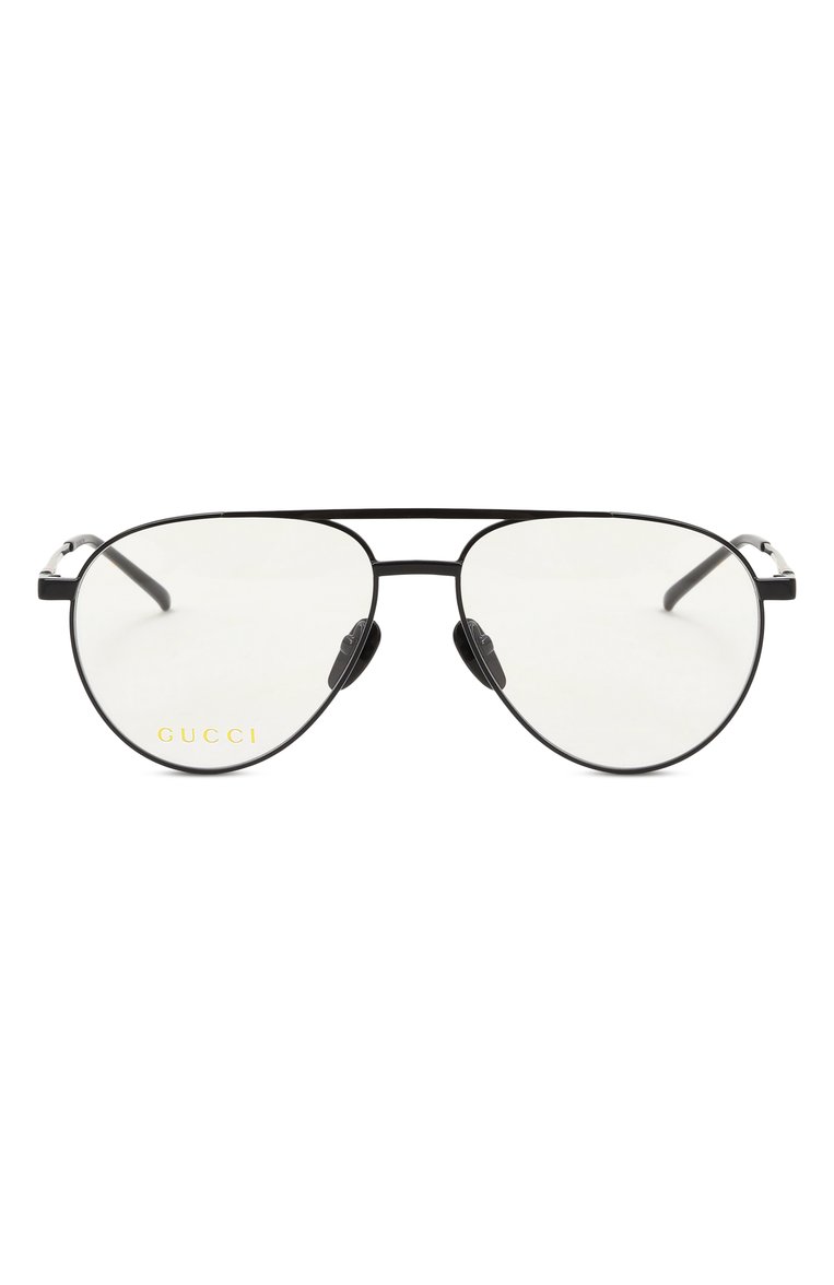 Женские оправа GUCCI черного цвета, арт. GG1679 003 | Фото 4 (Региональные ограничения белый список (Axapta Mercury): Не проставлено; Нос: Не проставлено; Материал: Металл; Тип очков: Оправа; Кросс-КТ: Оправы-унисекс; Очки форма: Авиаторы; Оптика Гендер: оптика-унисекс)