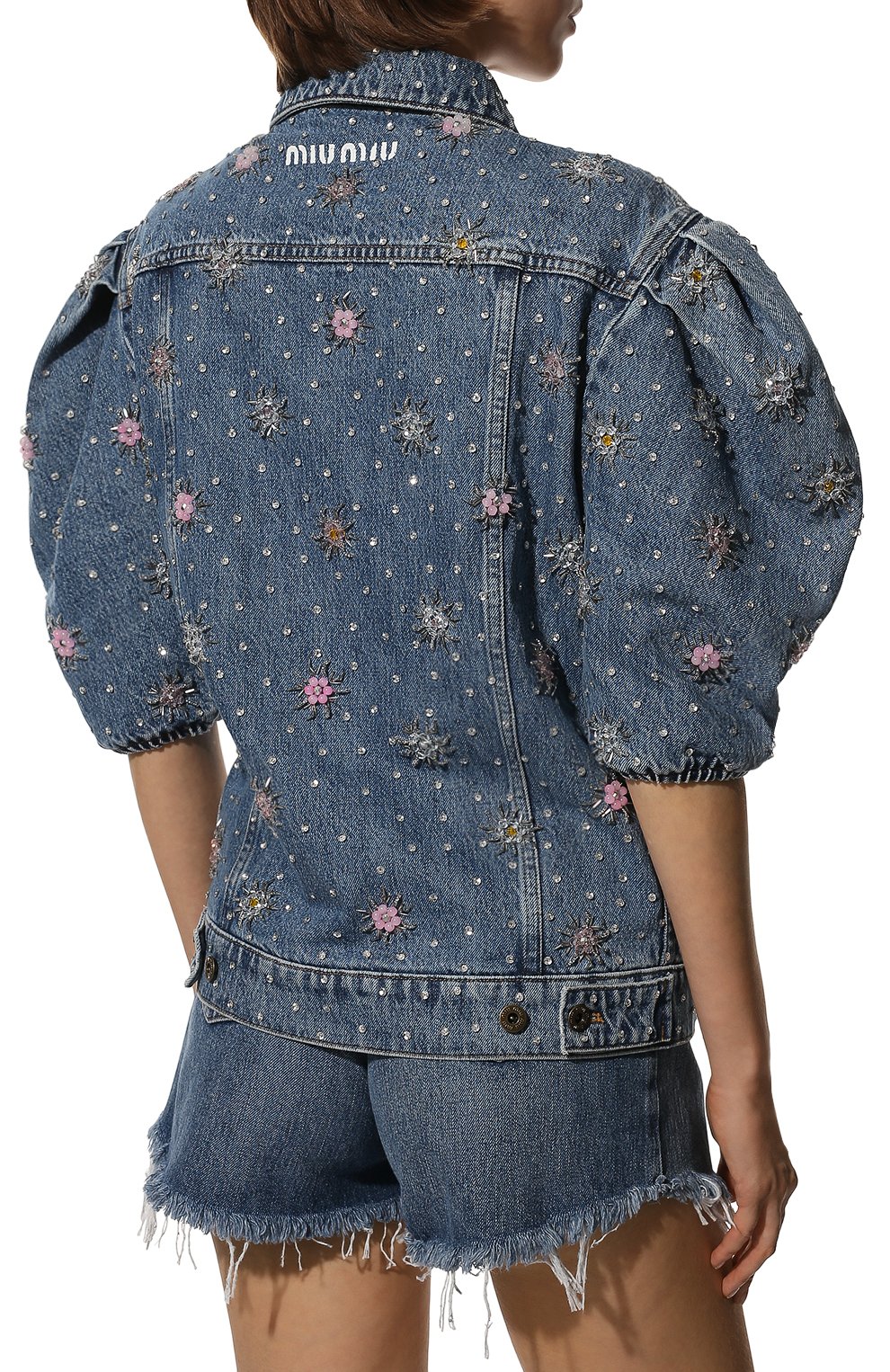 Джинсовая куртка MIU MIU, арт. GWB145-10RJ-F0008, фото 4