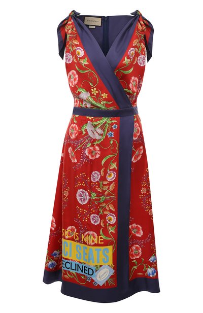 Женское атласное платье GUCCI, арт. 676196 ZAH61