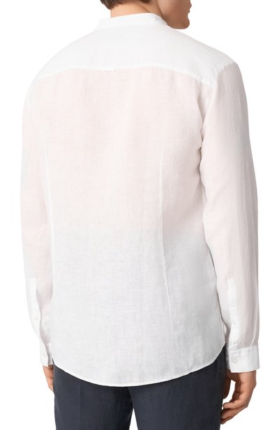 Льняная рубашка HUGO белого цвета по цене 14950 руб., арт. 50490740, фото 4 Льняная рубашка HUGO, арт. 50490740, фото 4