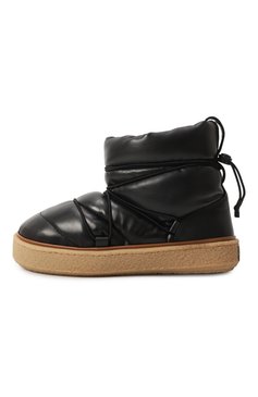 Женские кожаные полусапоги ISABEL MARANT черного цвета, арт. 24H/B00154FA-B4002S | Фото 4 (Подошва: Платформа; Материал внутренний: Текстиль; Высота голенища: Низкие; Драгоценные камни: Проставлено; Материал внешний: Натуральная кожа; Материал сплава: Проставлено; Женское Кросс-КТ: Дутики)