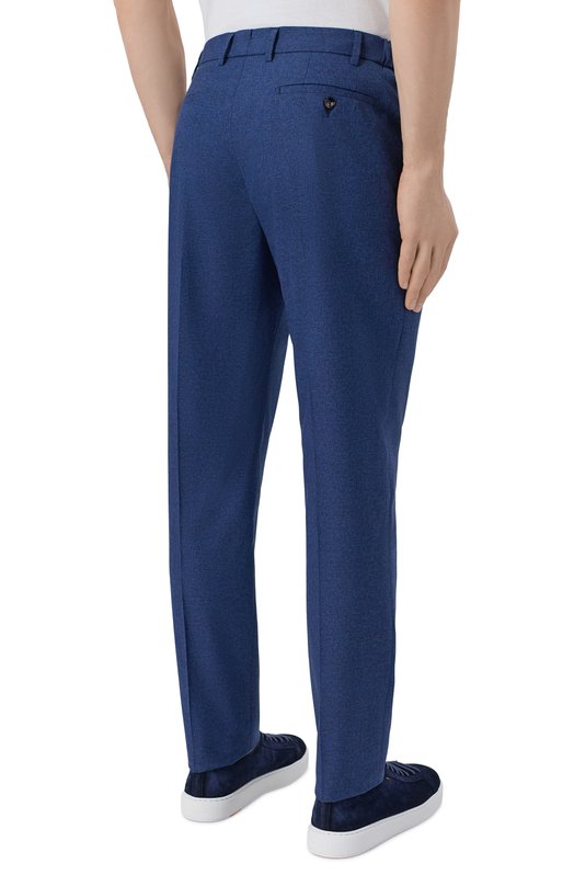 Брюки из шерсти и хлопка Andrea Campagna XRETR0L0NG/GB1866 Синий  XRETR0L0NG/GB1866 Фото 4