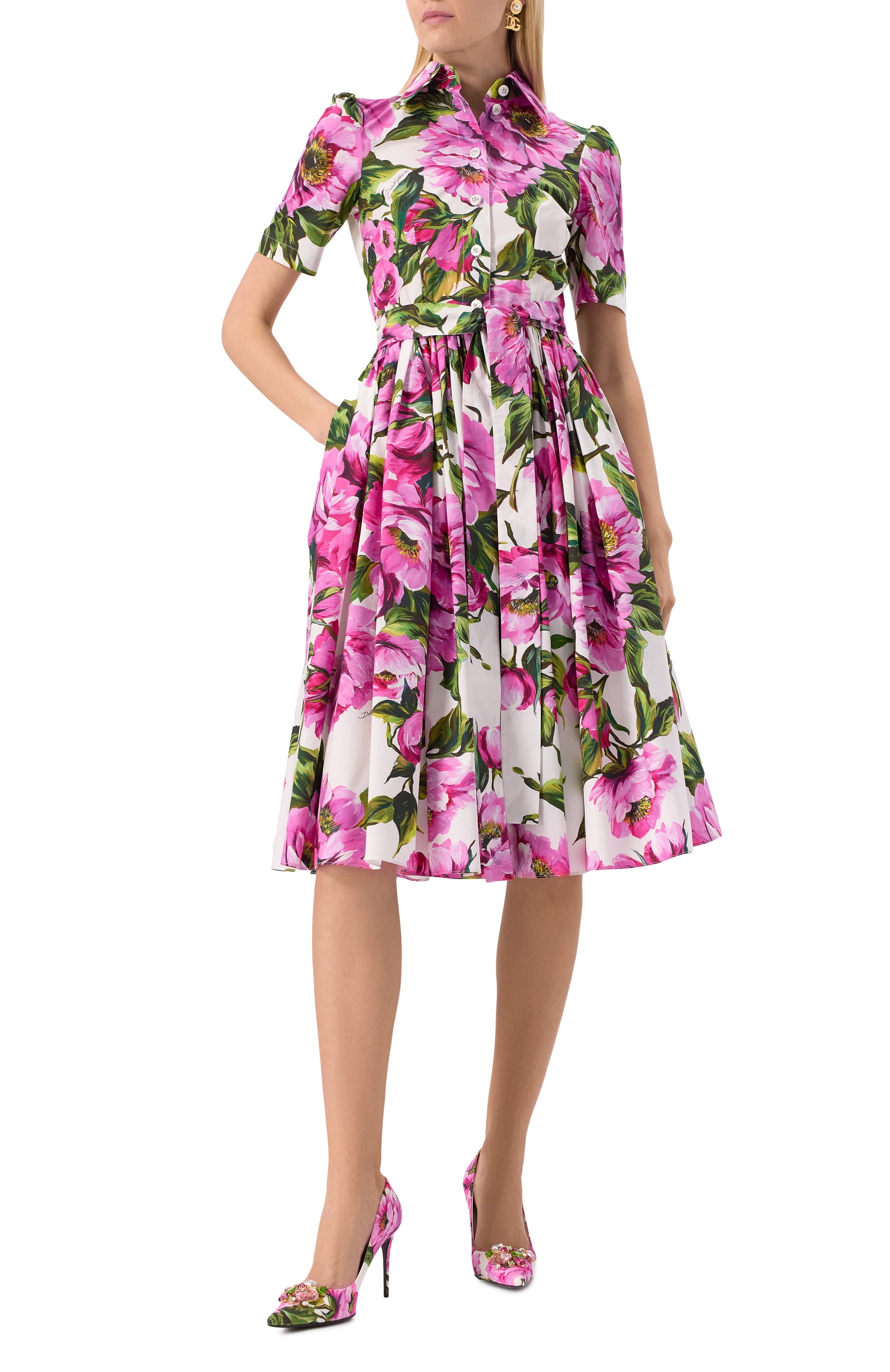 Хлопковое платье DOLCE & GABBANA, арт. F6AGMT/HS5S3, фото 3