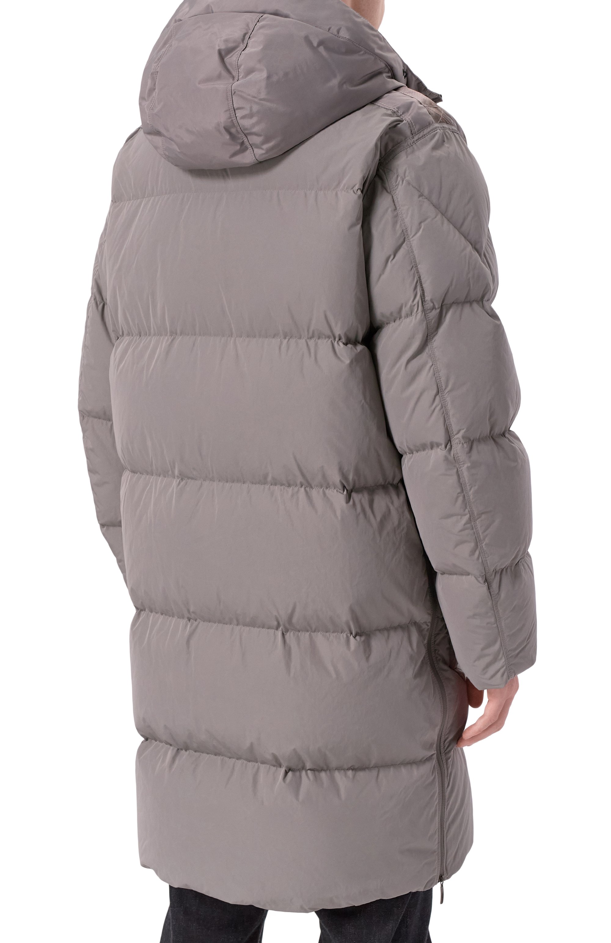 Пуховик PARAJUMPERS светло-серого цвета по цене 133000 руб., арт. 25WMPMPUHF04, фото 4 Пуховик PARAJUMPERS, арт. 25WMPMPUHF04, фото 4