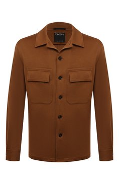 Мужская кашемировая куртка-рубашка ZEGNA коричневого цвета, арт. E8V46/S0T6B | Фото 1 (Рукава: Длинные; Материал внешний: Кашемир, Шерсть; Драгоценные камни: Проставлено; Материал сплава: Проставлено; Длина (верхняя одежда): Короткие; Мужское Кросс-КТ: шерсть и кашемир, Куртка-рубашка; Стили: Кэжуэл; Кросс-КТ: Легкая куртка, Куртка)