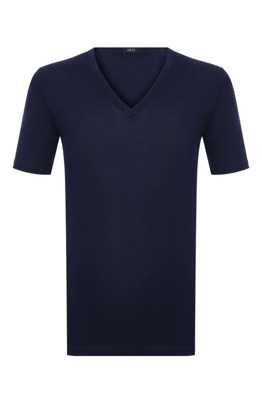 Хлопковая футболка Zilli MMA011M0110V00000 Синий MMA011M0110V00000