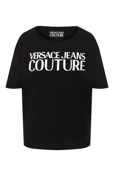 Женская хлопковая футболка VERSACE JEANS COUTURE, арт. B2HUA7HT-UDP606 8B/36255