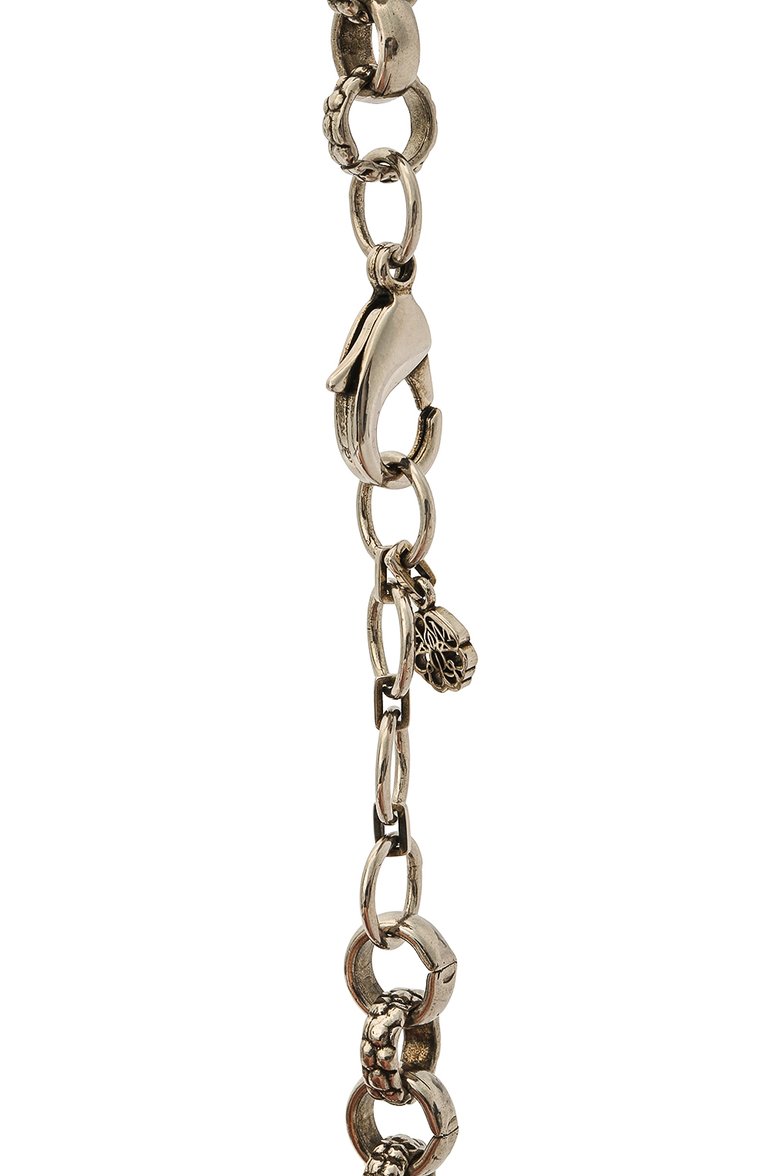 Женское колье ALEXANDER MCQUEEN серебряного цвета, арт. 640265/J160Z | Фото 3 (Материал: Металл; Нос: Не проставлено; Региональные ограничения белый список (Axapta Mercury): Не проставлено)