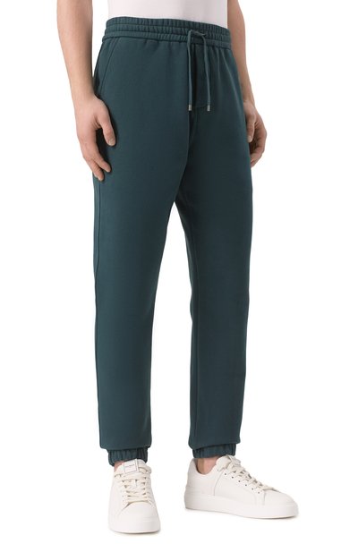 Хлопковые джоггеры SAINT LAURENT темно-зеленого цвета по цене 157500 руб., арт. 813788/Y36SW, фото 3 Хлопковые джоггеры SAINT LAURENT, арт. 813788/Y36SW, фото 3