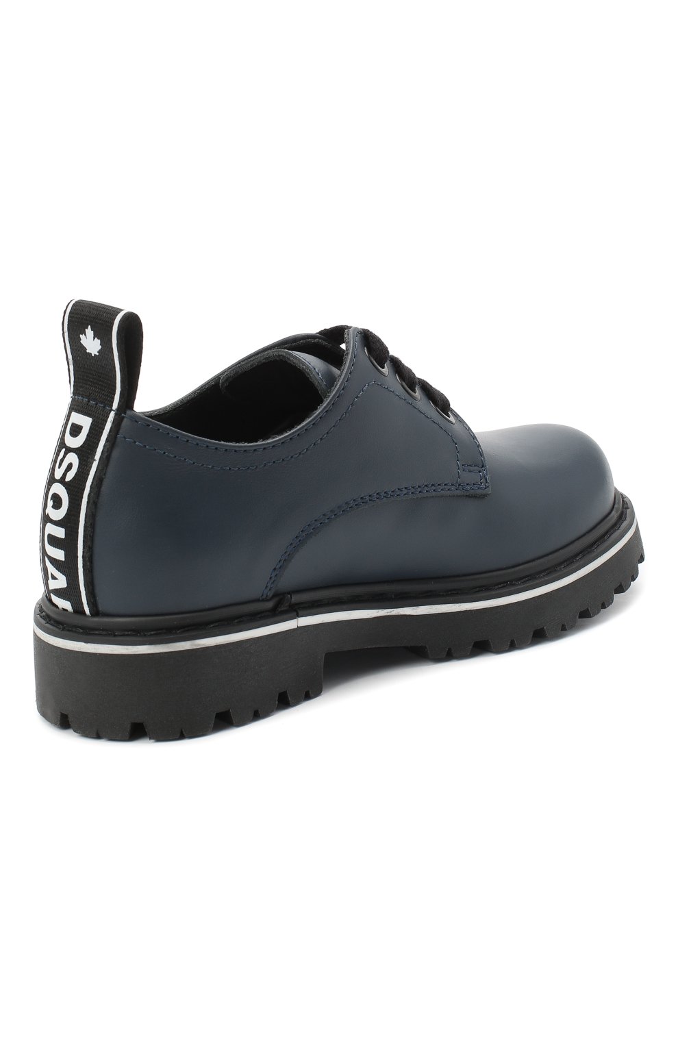 Кожаные дерби DSQUARED2 синего цвета по цене 24650 руб., арт. 65181/VITELL0/18-27, фото 3 Кожаные дерби DSQUARED2, арт. 65181/VITELL0/18-27, фото 3