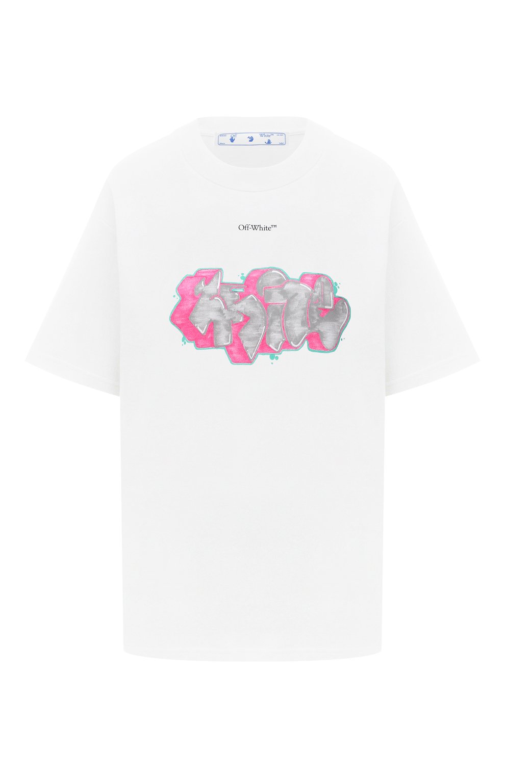 Хлопковая футболка OFF-WHITE белого цвета по цене 31100 руб., арт. 0WAA049F20JER0020130, фото 1 Хлопковая футболка OFF-WHITE, арт. 0WAA049F20JER0020130, фото 1