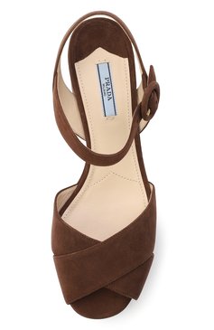 Замшевые босоножки PRADA, арт. 1XP882-3F8X-F0038, фото 4
