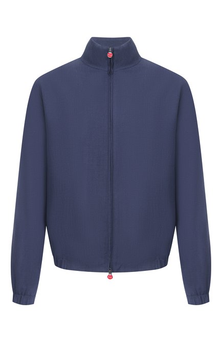 Мужской бомбер из шелка и льна KITON, арт. UW2407V0848H